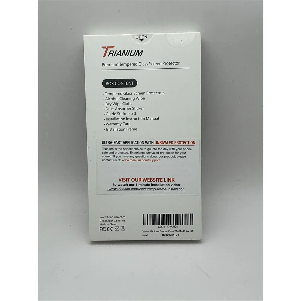 Trianium Premium Tempered Glass Screen Protector 3 Pack iPhone 11Pro Max NEW